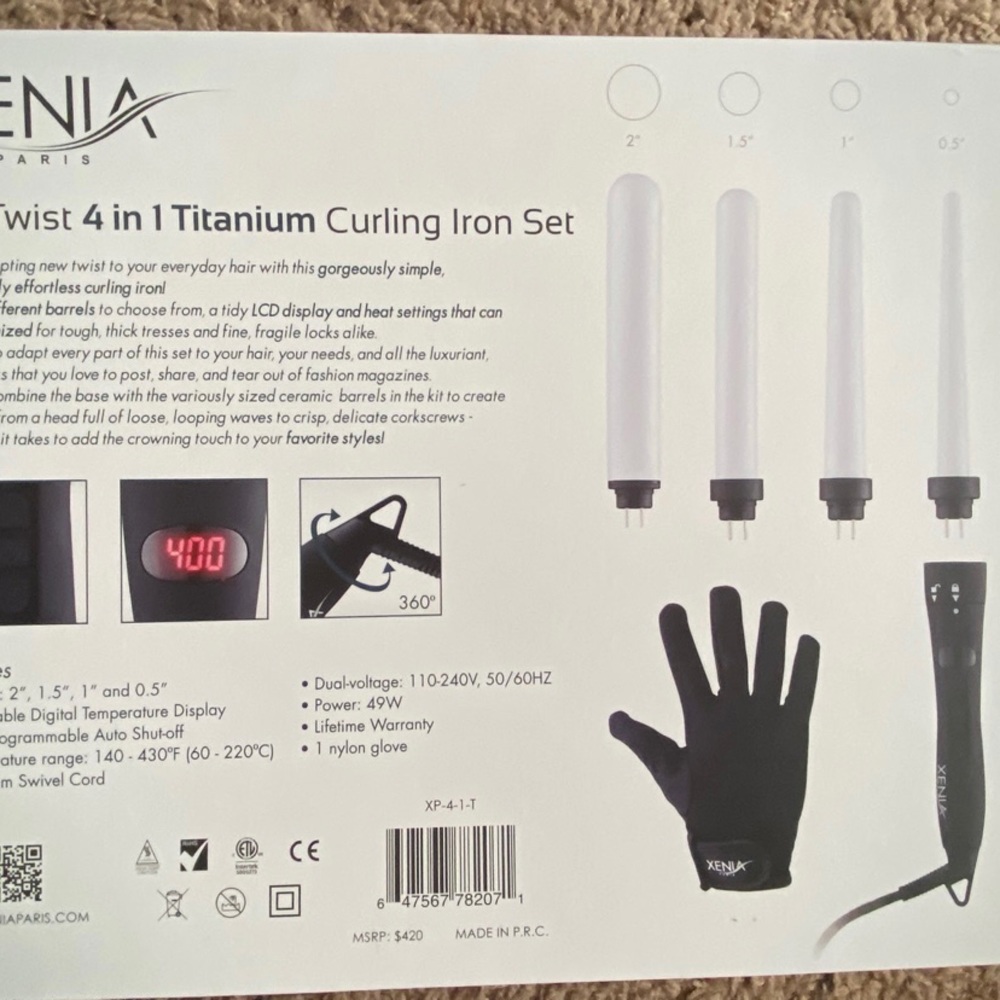 4 barrel curling wand set
